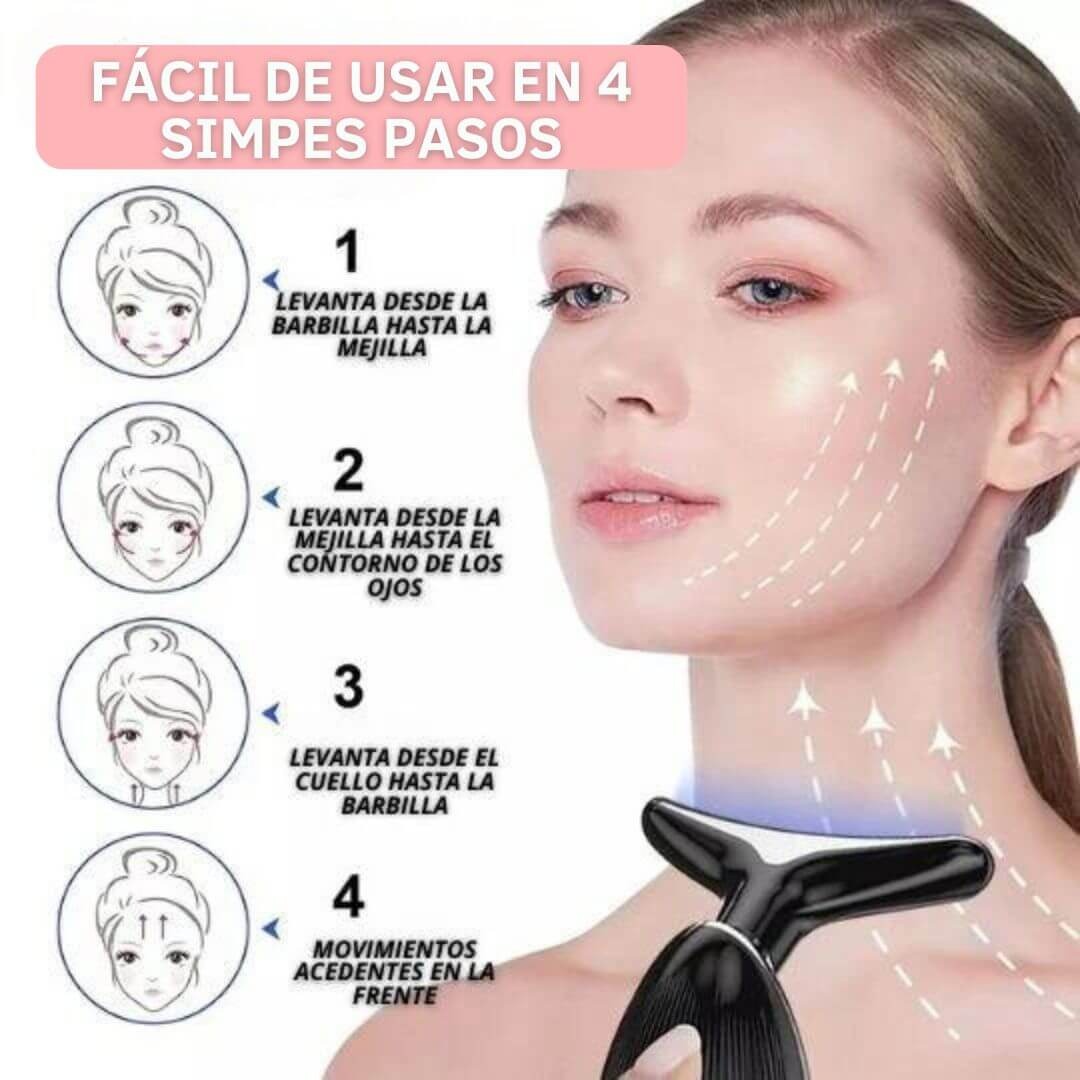 Masajeador Facial Cuello LED Antiedad